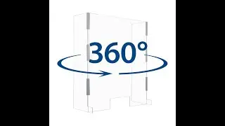 Portable Clear Acrylic U Shape Sneeze Guard with Access Hole 35.5