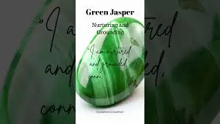 19 Green jasper #gemstone #crystal #crystallover #crystalgrid #affirmation #crystalquotes