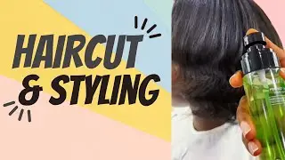 Silk-press, Haircut & Styling on Relaxed Hair