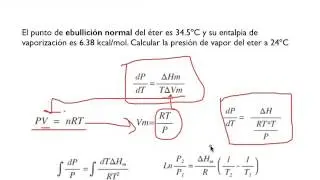Equilibrio Liquido Vapor Ejercicio Resuelto Fisicoquímica