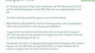 Page Object Design Pattern
