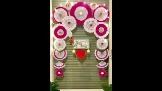 Colour paper craft |Simple party decoration DIY#Low cost decoration ideas#How to make fan decoration