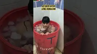 Ice bath 🚿🧊 #ytshorts #fitnessjourney #shorts #viral #ashortaday #icebathchallange