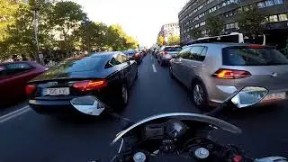 POV Motorcyclist in Rush Hour Traffic   Bucharest, Romania