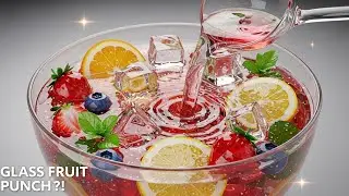 Crystal Fruit Punch Made of Glass 🍹✨ Oddly Satisfying