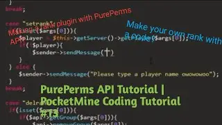 PurePerms API Tutorial | PocketMine Tutorial #13