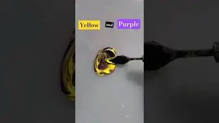 what color purple and yellow make? #colormixing Usually - Brown! #mixingcolors #colortheory