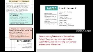 Learn Bahasa Indonesia and Bahasa Bali online