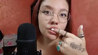 SPIT PAINTING & EXTRA MOUTH SOUNDS 😴💜💦 | ASMR ITA