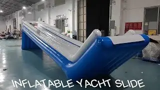 Luxury Yacht Floating Yacht Slide Lake Pool Inflatable Slide Inflatable Barge Slide Dock