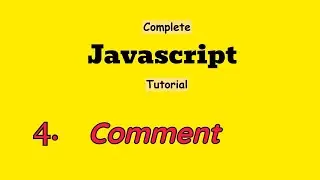 4. Comment in javascript