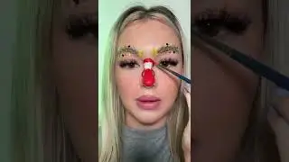 Who remembers the twerking Santa filter 🤣 #makeup #makeupchallenge #christmasmakeup #shorts