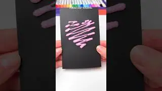 Art Trick to Easy make a Heart with Glitter #shorts #art #arttrick