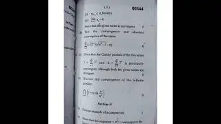 MDU BSc maths honours 4 th semester sequence and series 2018