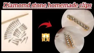 Diamond stone homemade clips /diy stone clips/handmade clips