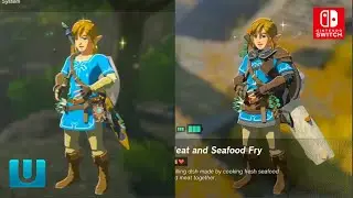 Zelda Tears Of The Kingdom LINK COOKING and EATING Animation COMPARISON Wii U vs Switch