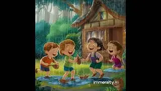 a heartwarming video of child  enjoy rain animation 1