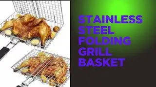 Stainless Steel Folding Grill Basket