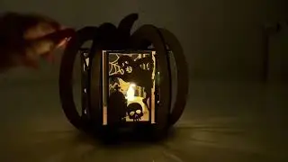 Halloween Lamp design for Laser cutting & Glowforge | Dxf & Svg Templates | Wood cutting | Halloween