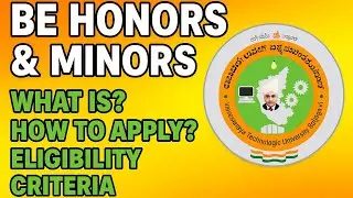 VTU BE HONOURS AND MINORS INFO