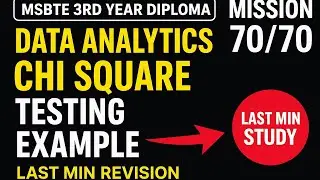 Data Analytics-325326 Chi Square Example #exam #kscheme #msbte #msbte #dataanalytics #msbte