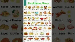 Food Items Name | Learning English