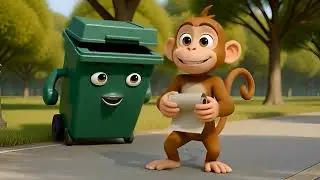 Trash Goes in the Bin! 🗑️ | Keep the parks Clean | Cute story Binny & Toto #viral #trending #cute