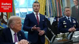 Chairman Of The Joint Chiefs Gen. Dan Caine Joints Trump, Hegseth For 'Department Of War' Renaming