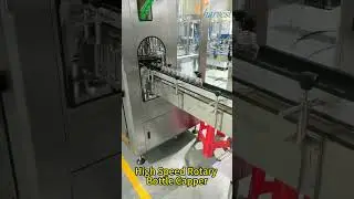 High-speed Rotary Bottle Capping Machine, Juice Plastic Bottle Screw Capper  #shorts #capper