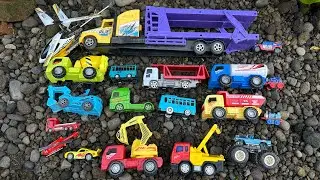 Mencari Mainan Mobil Mobilan, Beko Keruk, Truk Molen, Truk Tronton, Helikopter, Bis Tayo, Truk Derek