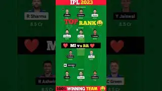 MI vs RR Dream 11 Prediction || TATA IPL 2023 || mi vs rr dream11 Team | rr vs mi #ind #ipl #shorts