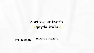 Linkverb və zərf qayda izahı
