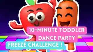 🎨 Color Freeze Dance Challenge for Toddlers! | 10-Minute Music Mix to Learn & Move