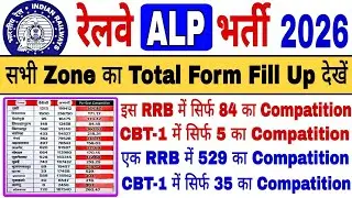 📌सभी Zone का Per Seat Competition देखें || इस बार कम Form Fill Up हुआ || ALP Total Form Fill Up 2025