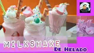 Postre de POCOS Ingredientes, MILKSHAKE  de helado / Batido de Leche con helado .