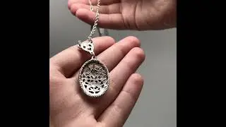 Bold Design Necklace Silver Details 18 Inch Long Women's Fashion #necklace #womensjewellery #women
