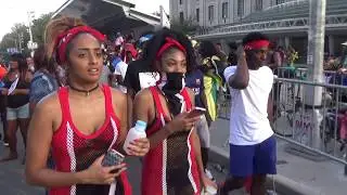 TRINIDAD AND JAMAICAN CARIBBEAN ISLANDS GIRLS AT WEST INDIAN CARIBBEAN CARNIVAL 2016