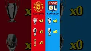 Manchester United vs Olympique Lyonnais All UEFA Trophies Comparison | Football Focus Today