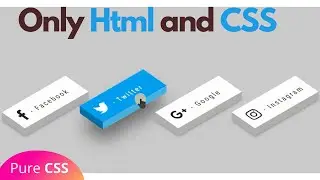 Creative Social icons hover effects in Html and CSS | 3d Hover effects in Html and CSS only