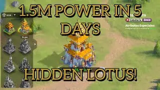 I Got the Hidden Lotus Skin F2P* in 5 Days! (1.5M Power Challenge)