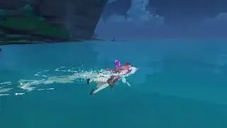 Yae Miko idle animation from the back + swimming | Genshin Impact 2.5 Leaks