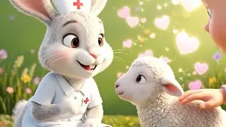 Nurse Bunny Helps Tiny Friends 🐰🩹 | 3D Animated Nursery Rhyme for Kids