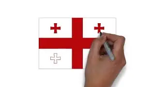 How to draw Georgia Flag
