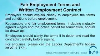 Fair Employment Terms and Written Employment Contract