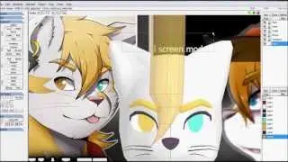 Pikadude models a face in Metasequoia 【Part 2 - Eyebrows, Whiskers, Hair】