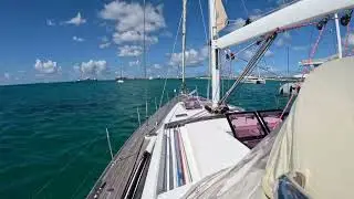 Leaving the Simpson Bay Lagoon