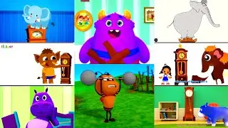HICKORY DICKORY DOCK || MORMOR VS 5 LITTLE BUG & 2 ELEPHANT, 2 MAMMOTH, 2 HIPPO || EFFECT TUTORIAL
