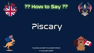 🐟 🎣 How to Pronounce Piscary? (CORRECTLY) | Pronunciation Planet