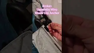 Installing replacement Uppababy Minu shade clip anchor from 3dprintertime.etsy.com #uppababy