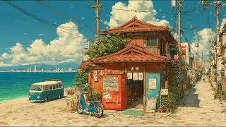 Anime Seaside Village LoFi 🌊 Fishing Boats & Rustic Piano